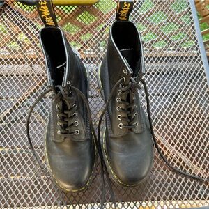 Dr. Martens Black Leather Combat Boots